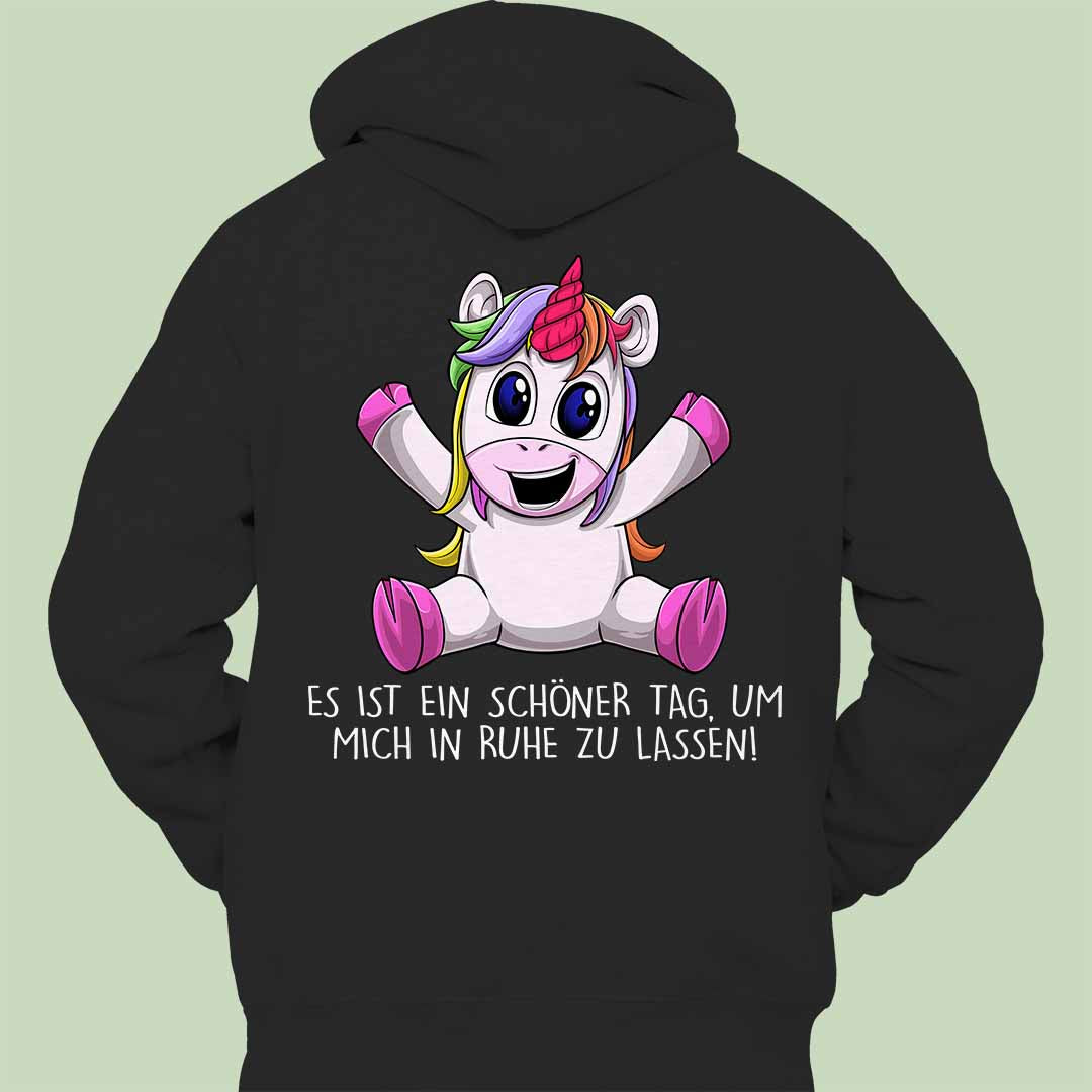 Ruhe Unicorn - Hoodie Unisex Rückendruck