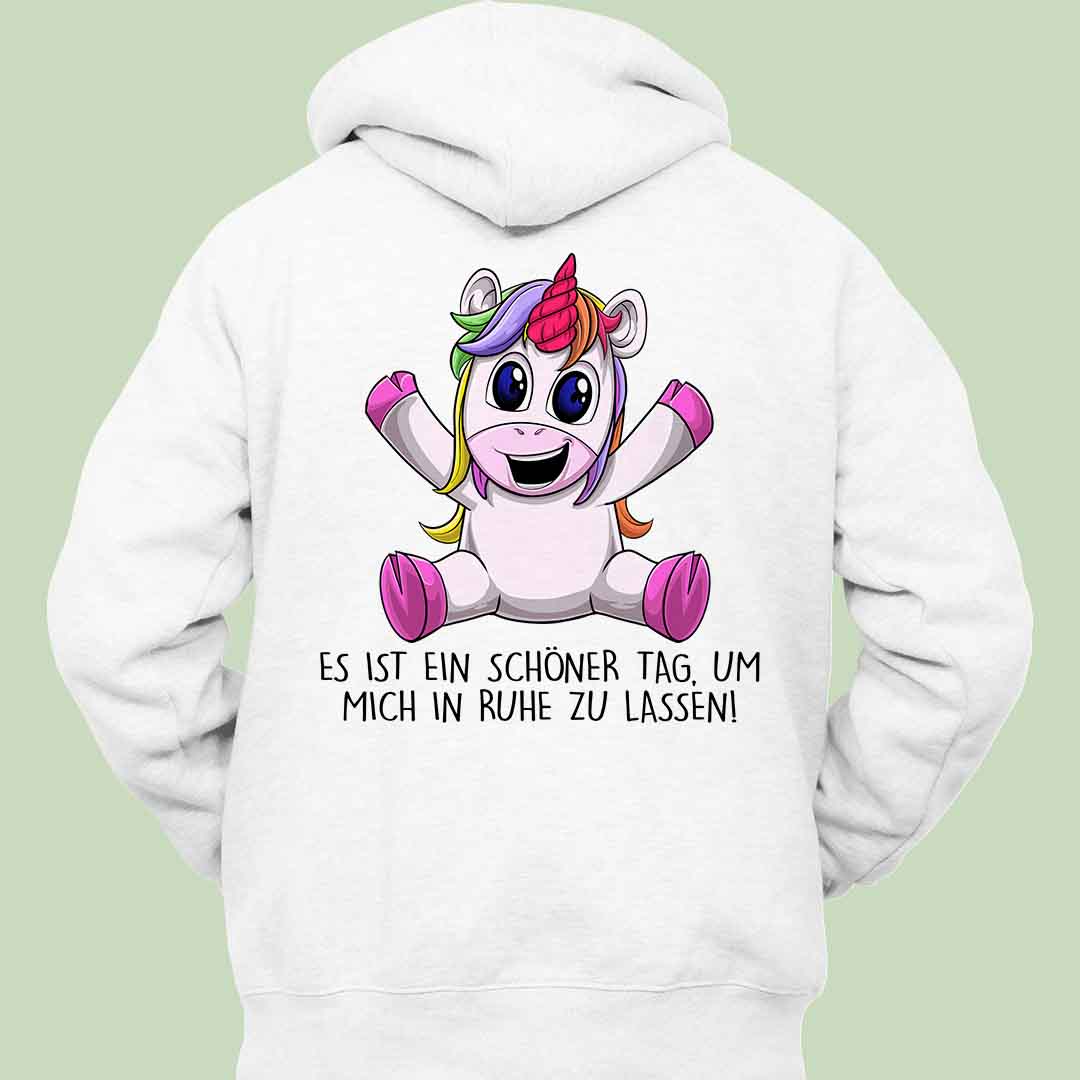 Ruhe Unicorn - Hoodie Unisex Rückendruck