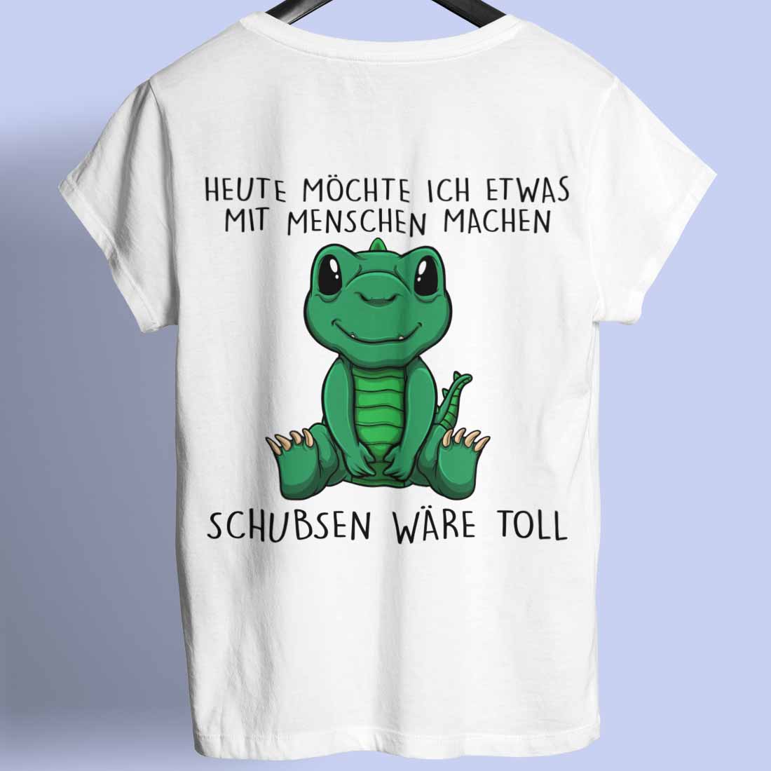 Schubsen Dinosaurier - Shirt Rückendruck