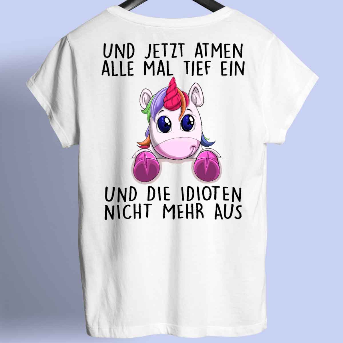 Einatmen Einhörnchen - Shirt Rückendruck