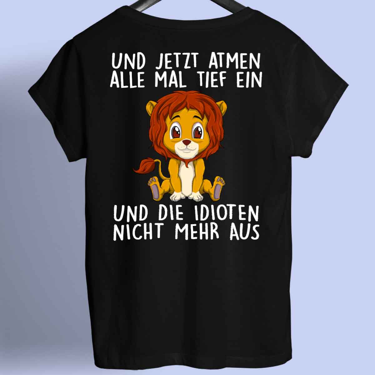 Einatmen Löwe - Shirt Rückendruck