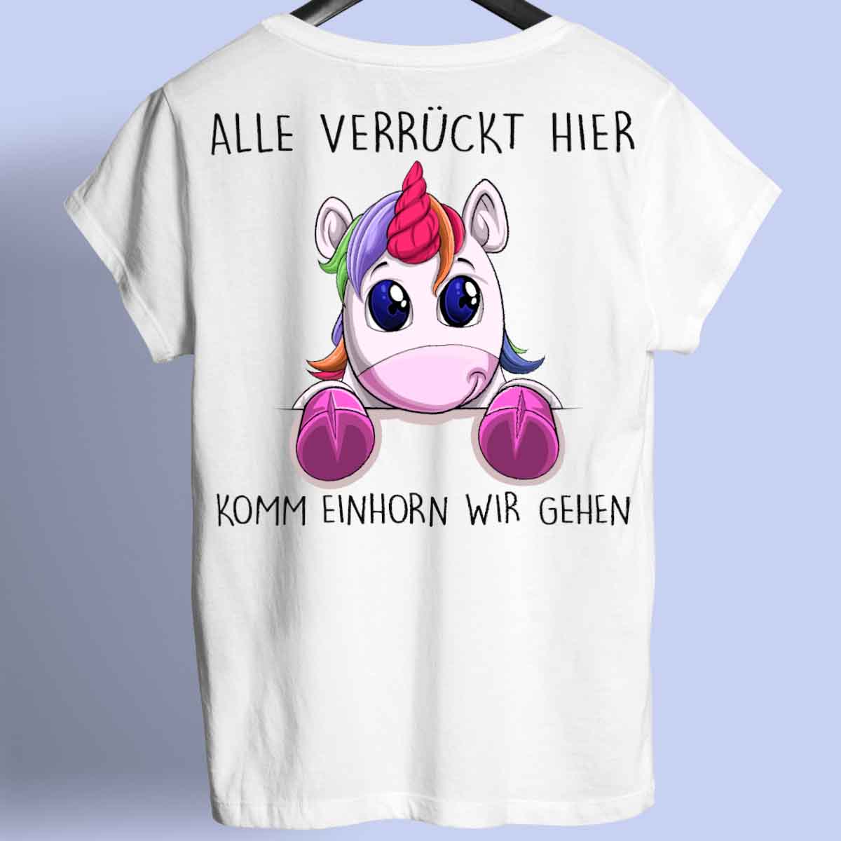 Komm Einhörnchen - Shirt Rückendruck
