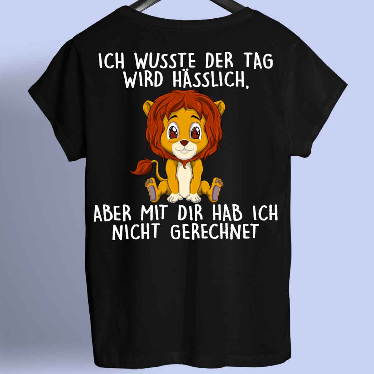 Hässlich Löwe - Shirt Rückendruck