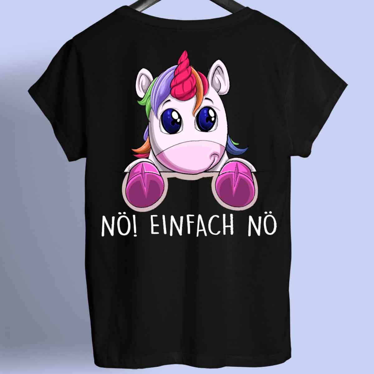 Nö! Einhörnchen - Shirt Rückendruck
