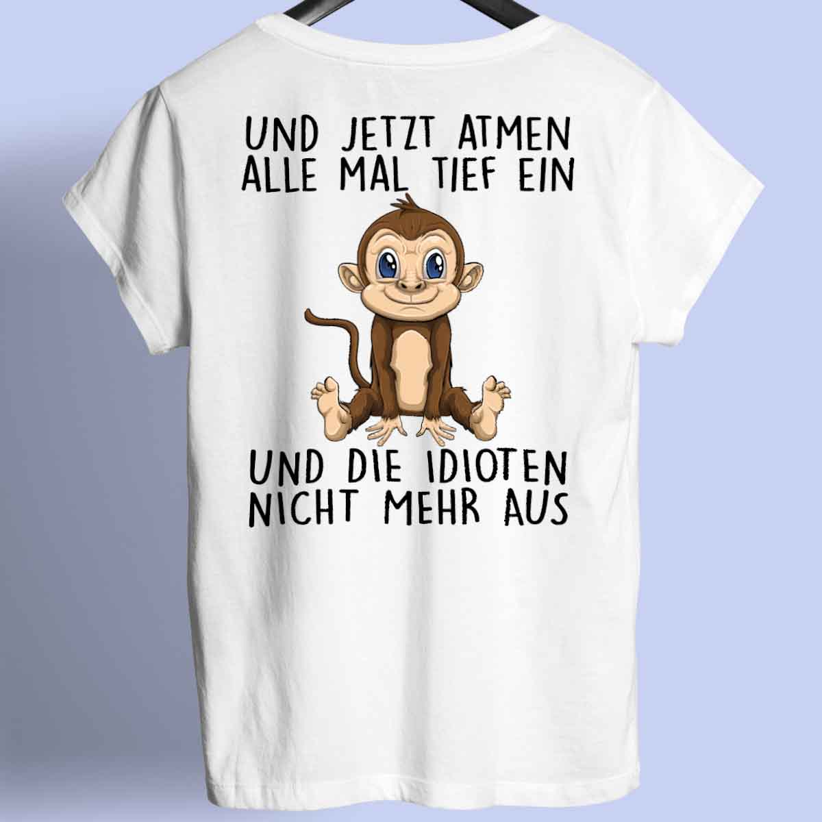 Einatmen Affe - Shirt Rückendruck