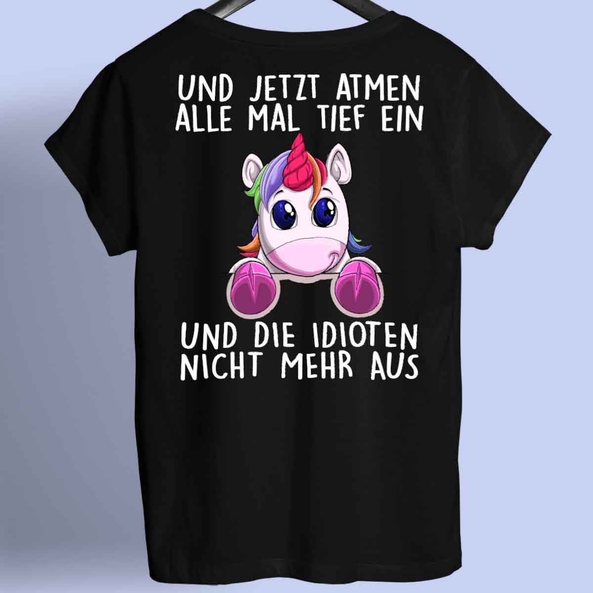 Einatmen Einhörnchen - Shirt Rückendruck