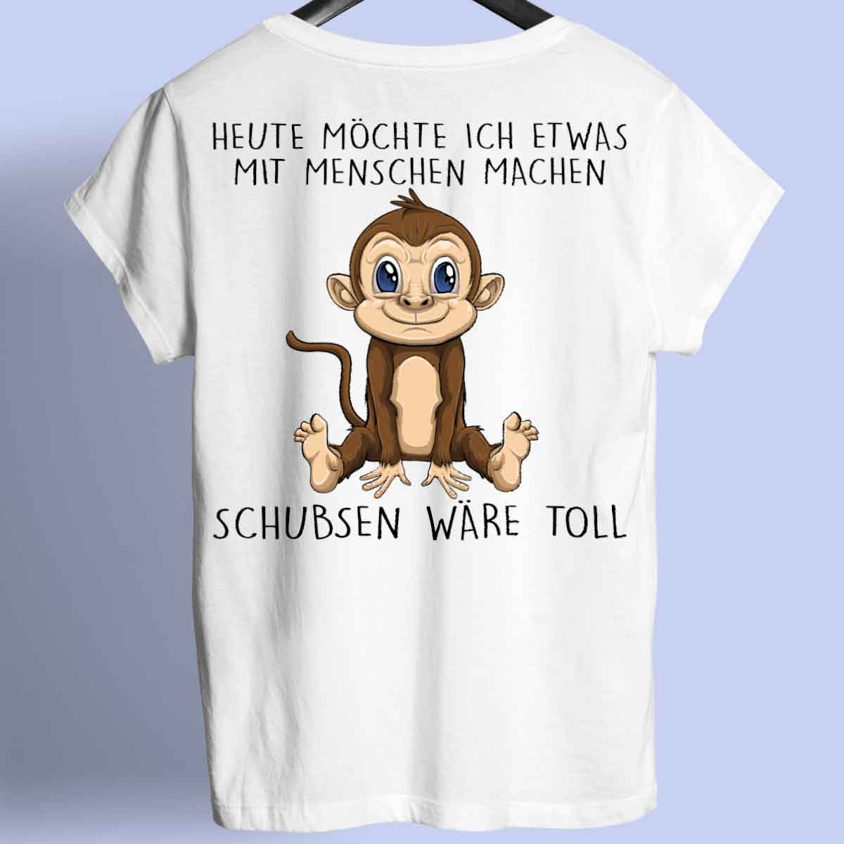 Schubsen Affe - Shirt Rückendruck