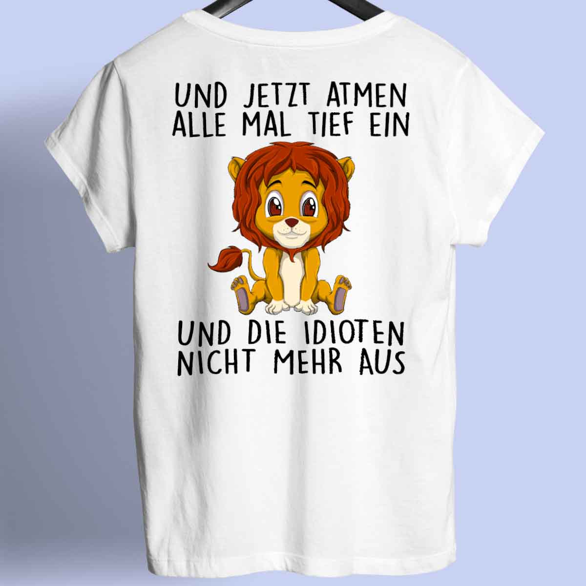 Einatmen Löwe - Shirt Rückendruck