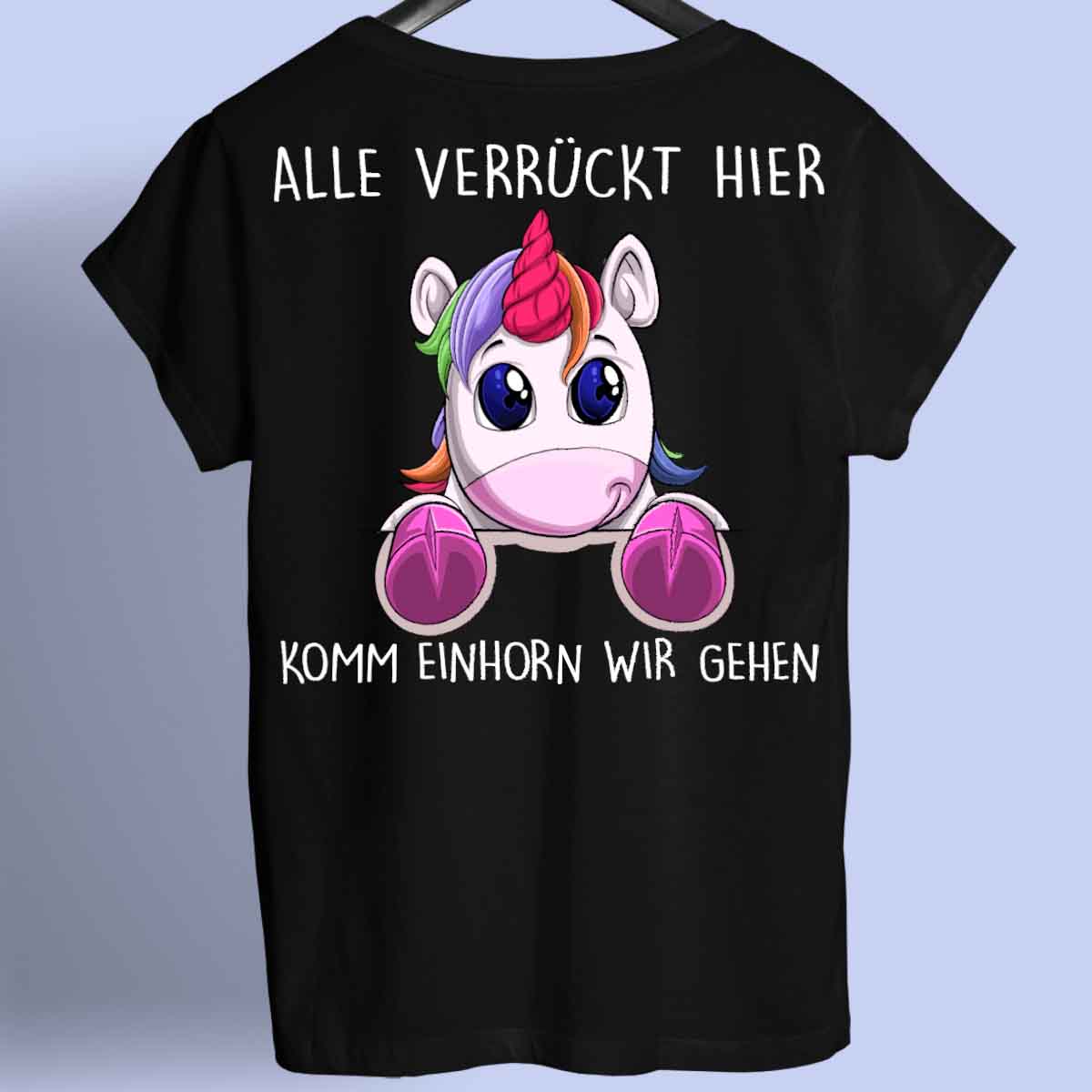 Komm Einhörnchen - Shirt Rückendruck
