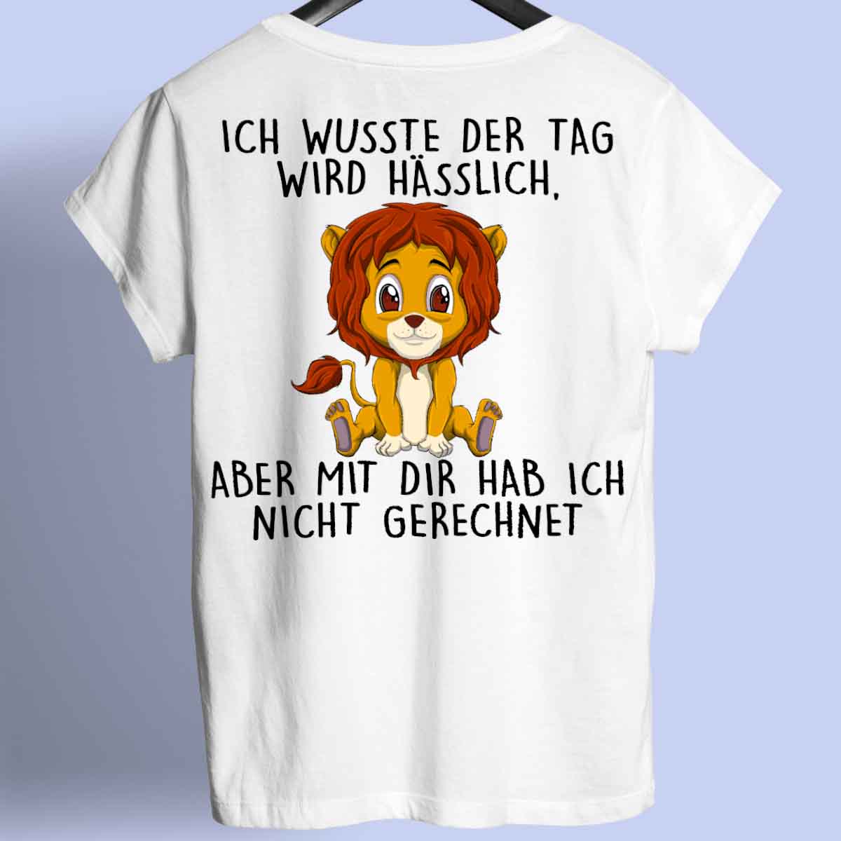 Hässlich Löwe - Shirt Rückendruck
