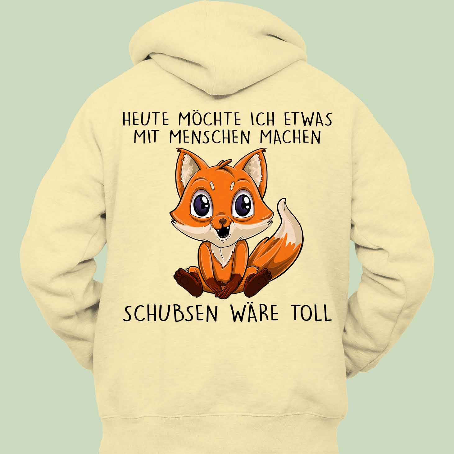 Schubsen Fuchs - Hoodie Unisex Rückendruck