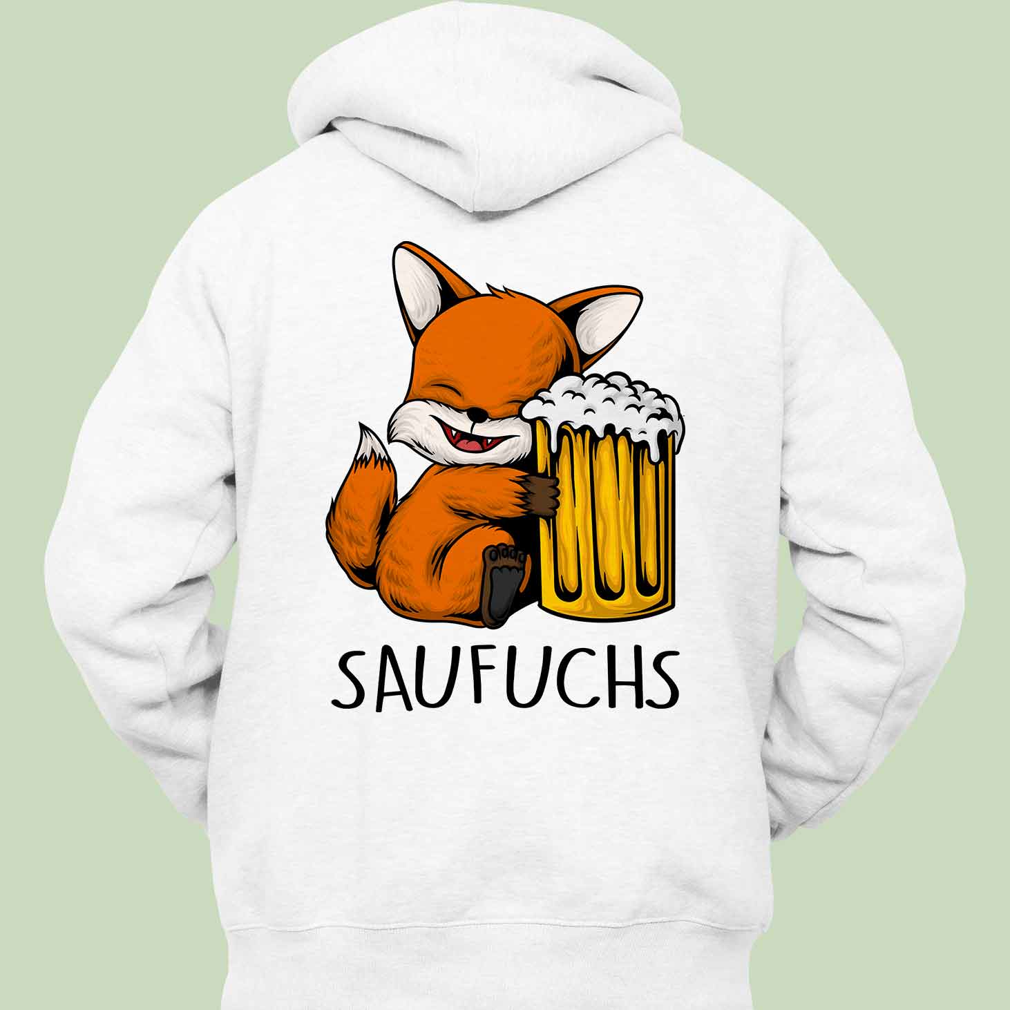 Saufuchs - Hoodie Unisex Rückendruck
