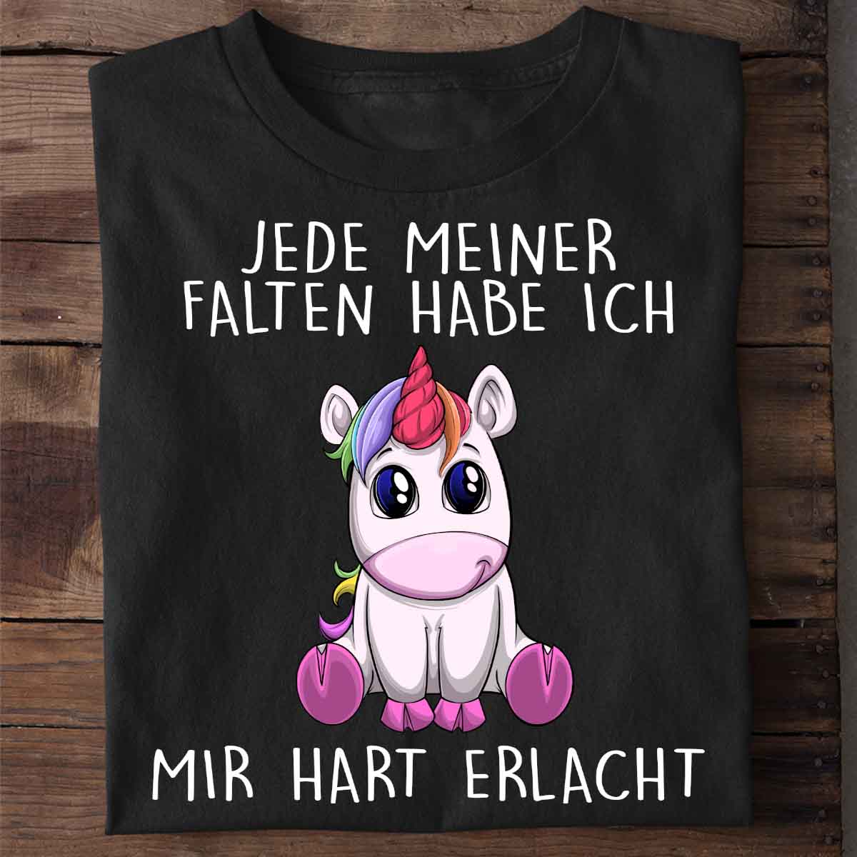 Falten Einhorn - Shirt Unisex