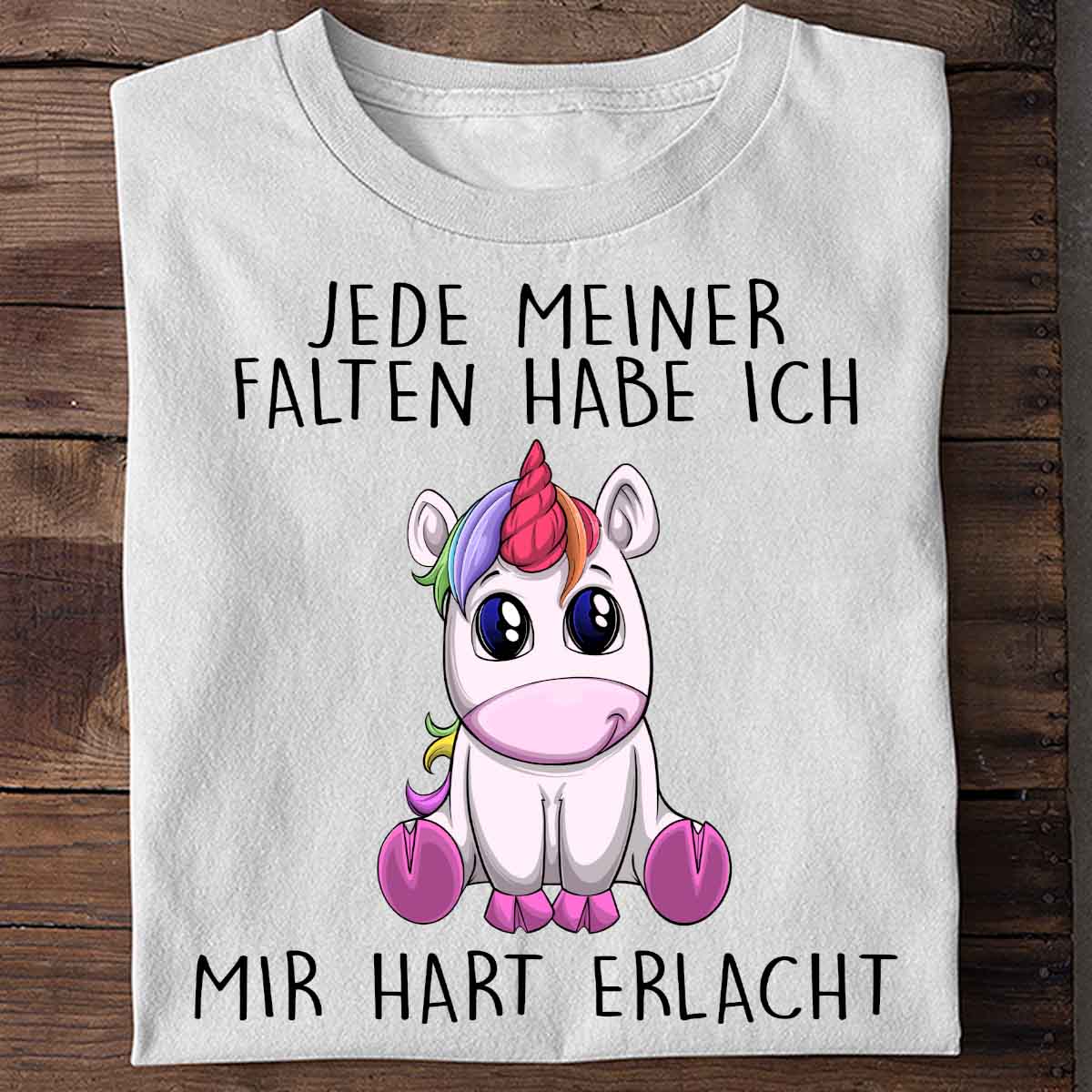 Falten Einhorn - Shirt Unisex