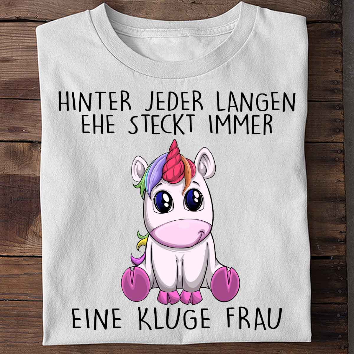 Kluge Frau Einhorn - Shirt Unisex