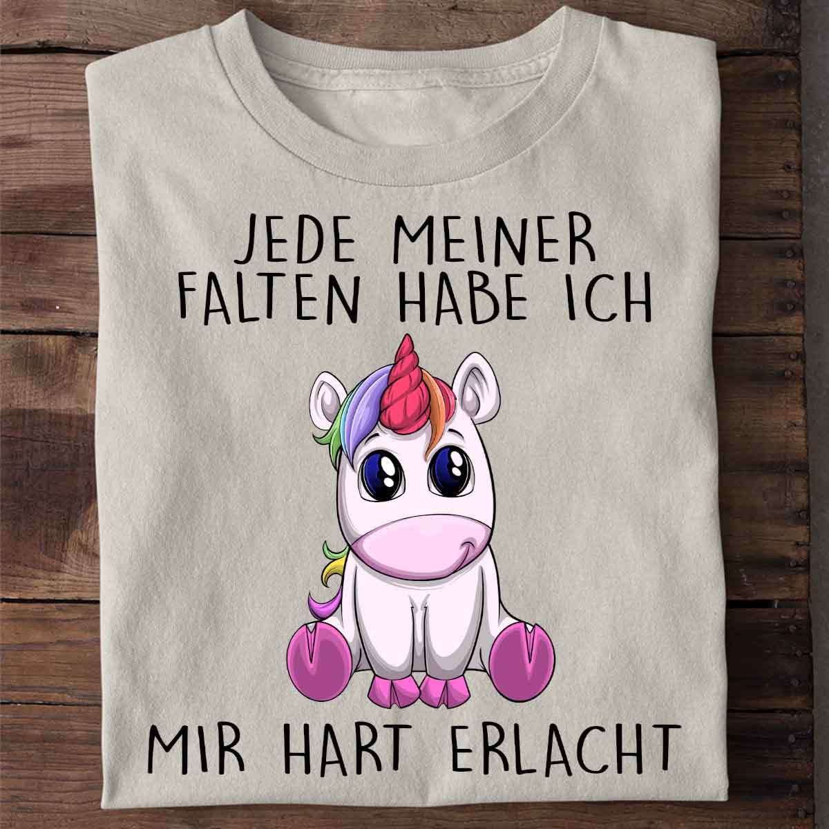 Falten Einhorn - Shirt Unisex