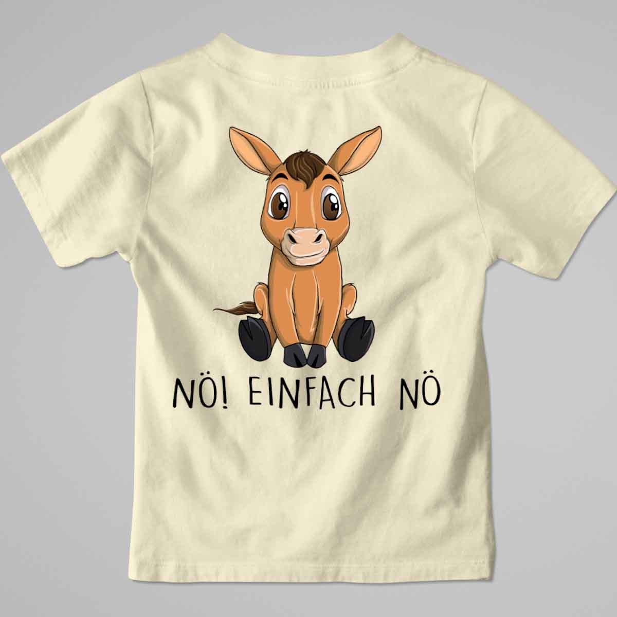 Nö! Pferd - Premium Shirt Kinder Rückendruck