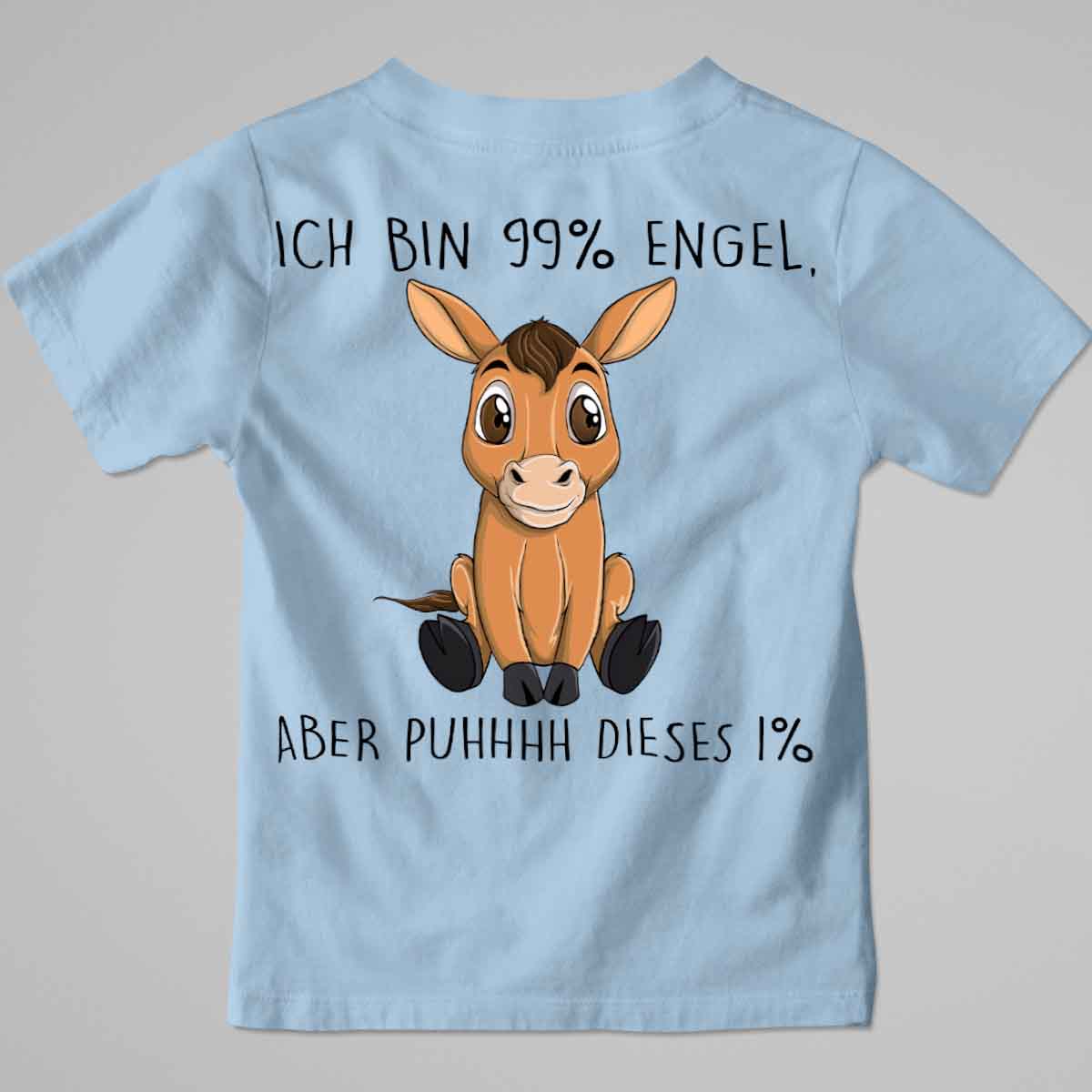 Engel Pferd - Premium Shirt Kinder Rückendruck