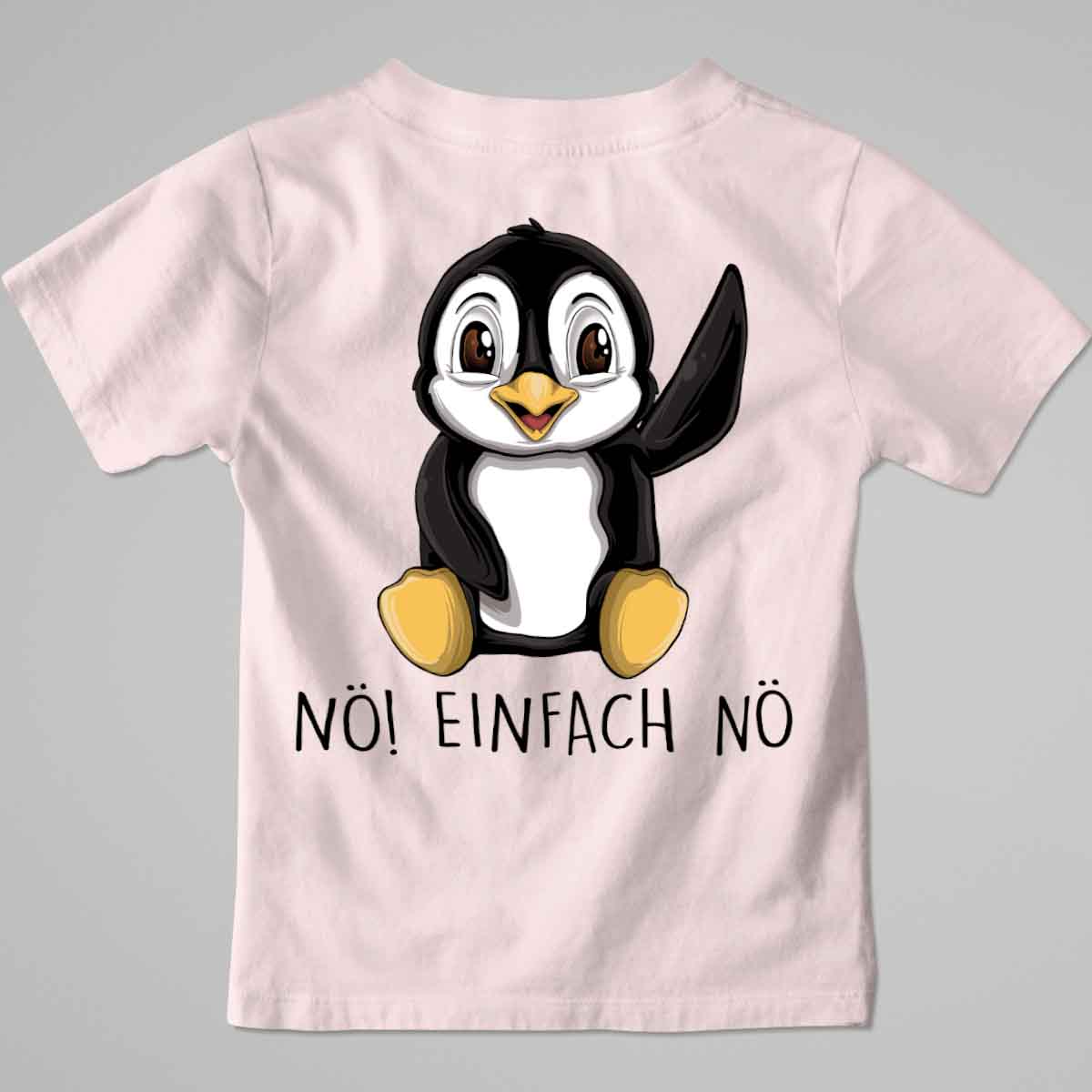 Nö! Pinguin - Premium Shirt Kinder Rückendruck