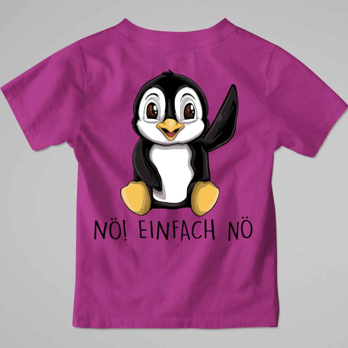 Nö! Pinguin - Premium Shirt Kinder Rückendruck