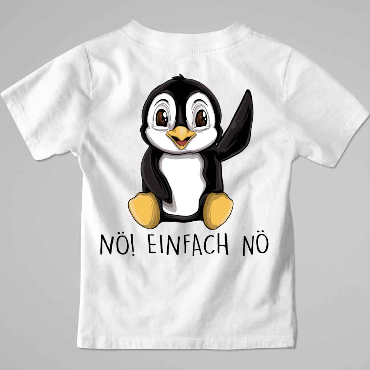 Nö! Pinguin - Premium Shirt Kinder Rückendruck