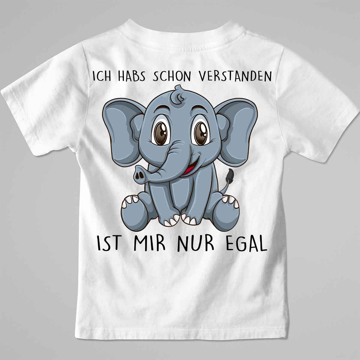 Verstanden Elefant - Premium Shirt Kinder Rückendruck