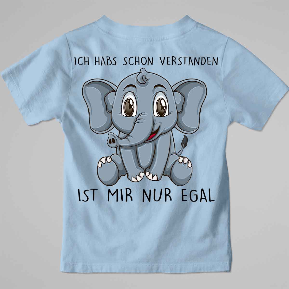 Verstanden Elefant - Premium Shirt Kinder Rückendruck