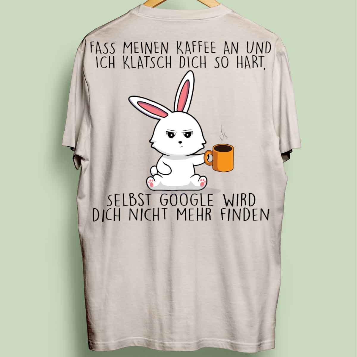 Google Bunny - Oversize Shirt Unisex Rückendruck