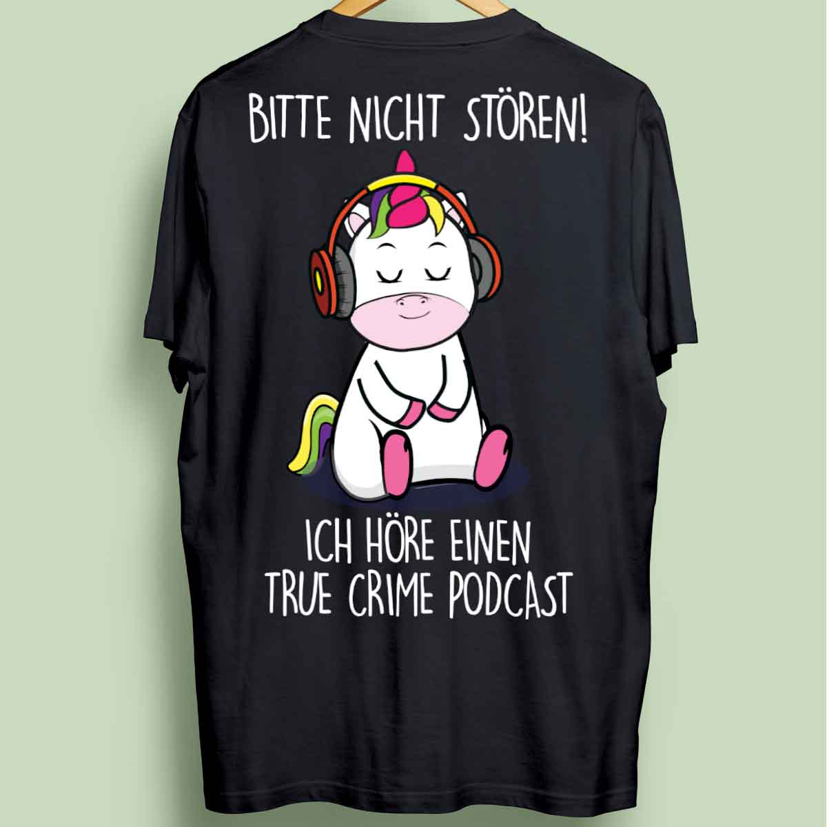 Podcast Cute Einhorn - Oversize Shirt Unisex Rückendruck