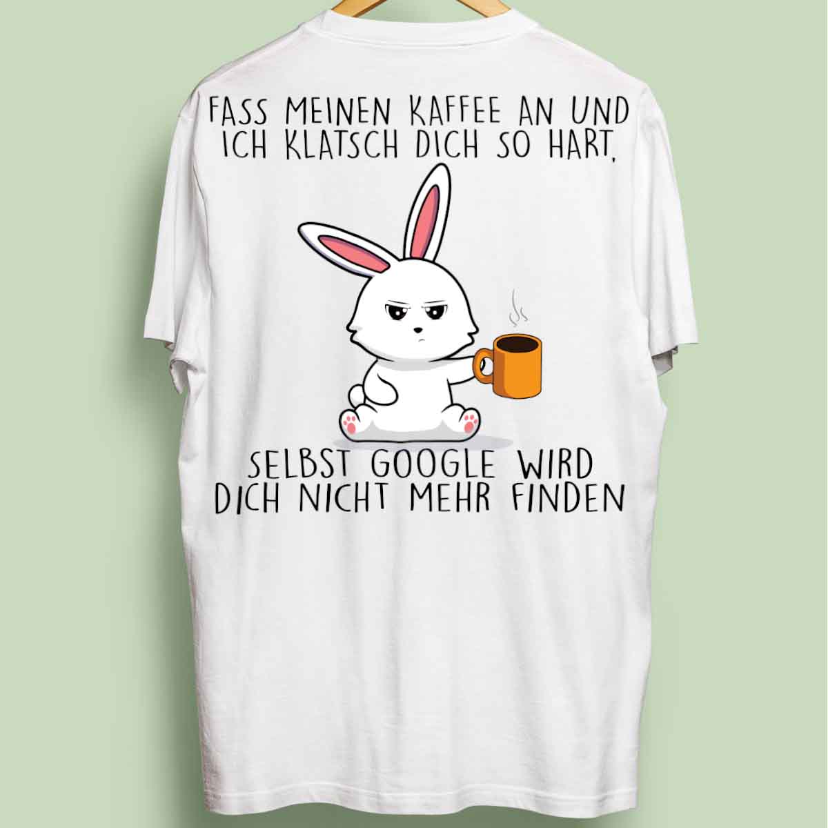 Google Bunny - Oversize Shirt Unisex Rückendruck