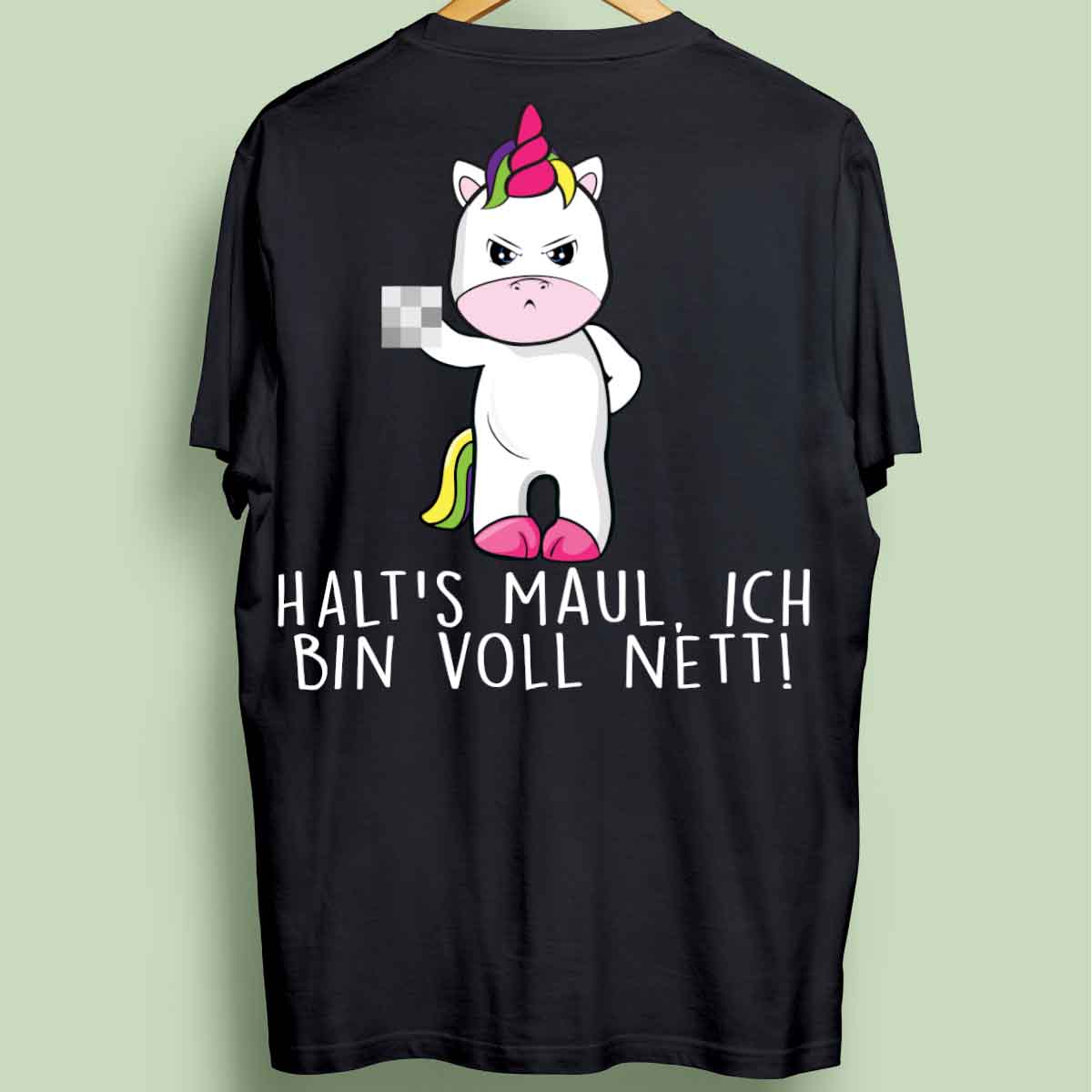 Voll Nett Cute Einhorn - Oversize Shirt Unisex Rückendruck