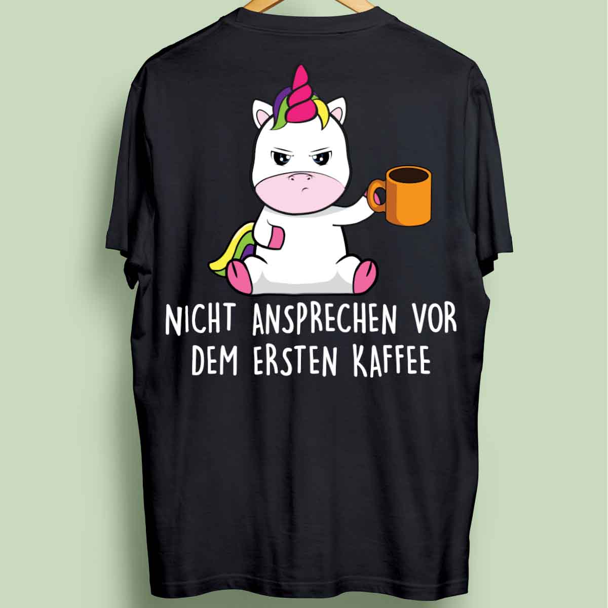 Ansprechen Cute Einhorn - Oversize Shirt Unisex Rückendruck