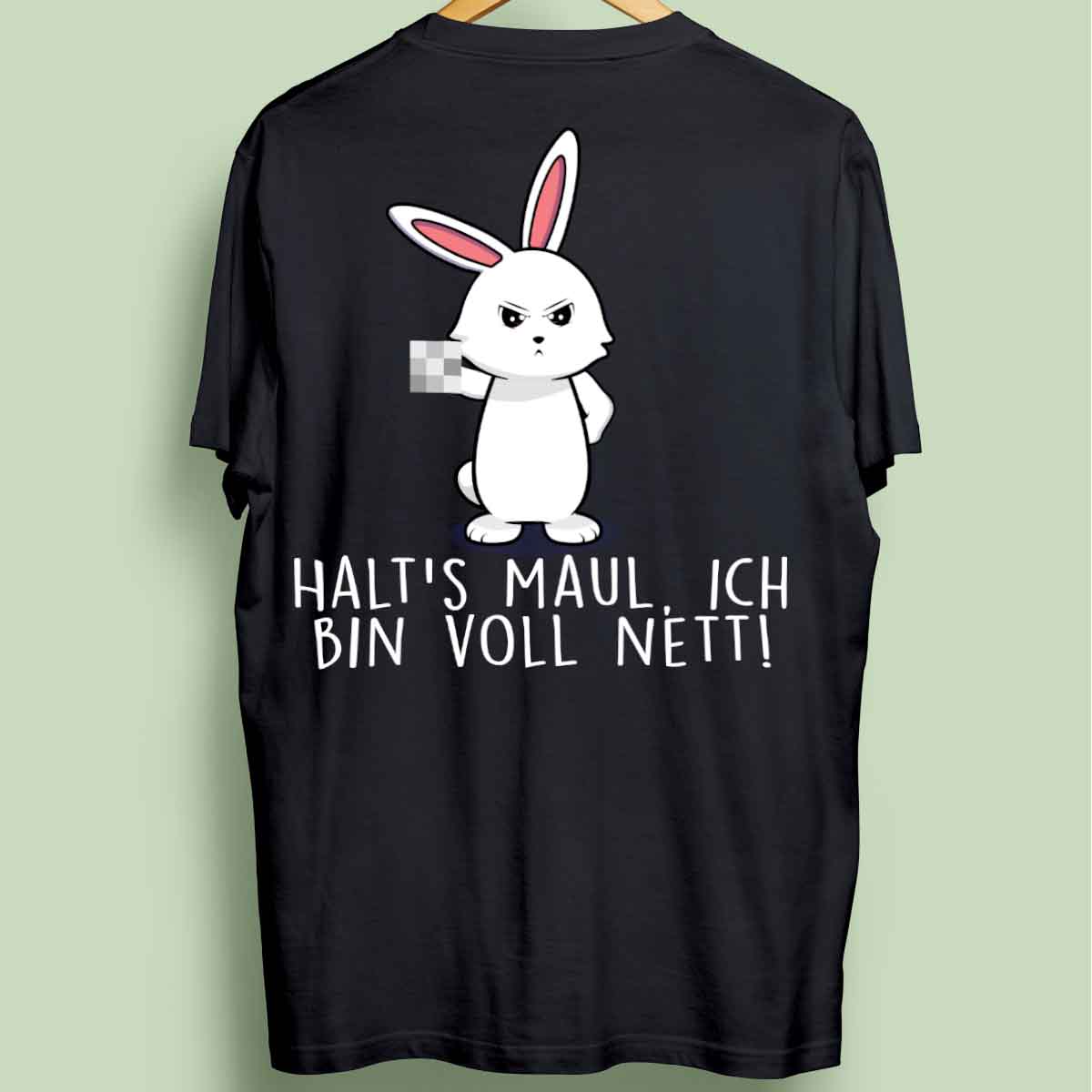 Voll Nett Bunny - Oversize Shirt Unisex Rückendruck