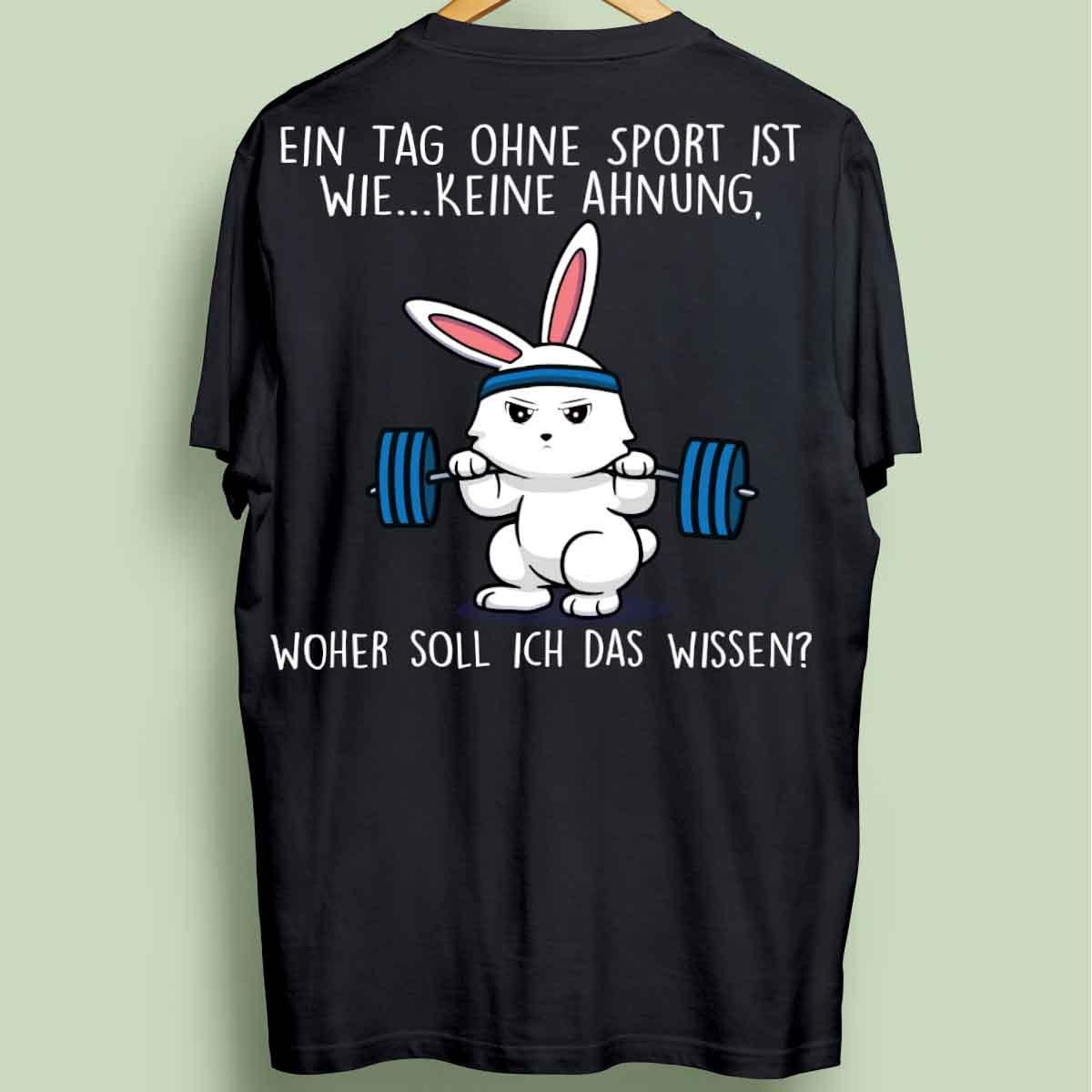 Ohne Sport Bunny - Oversize Shirt Unisex Rückendruck