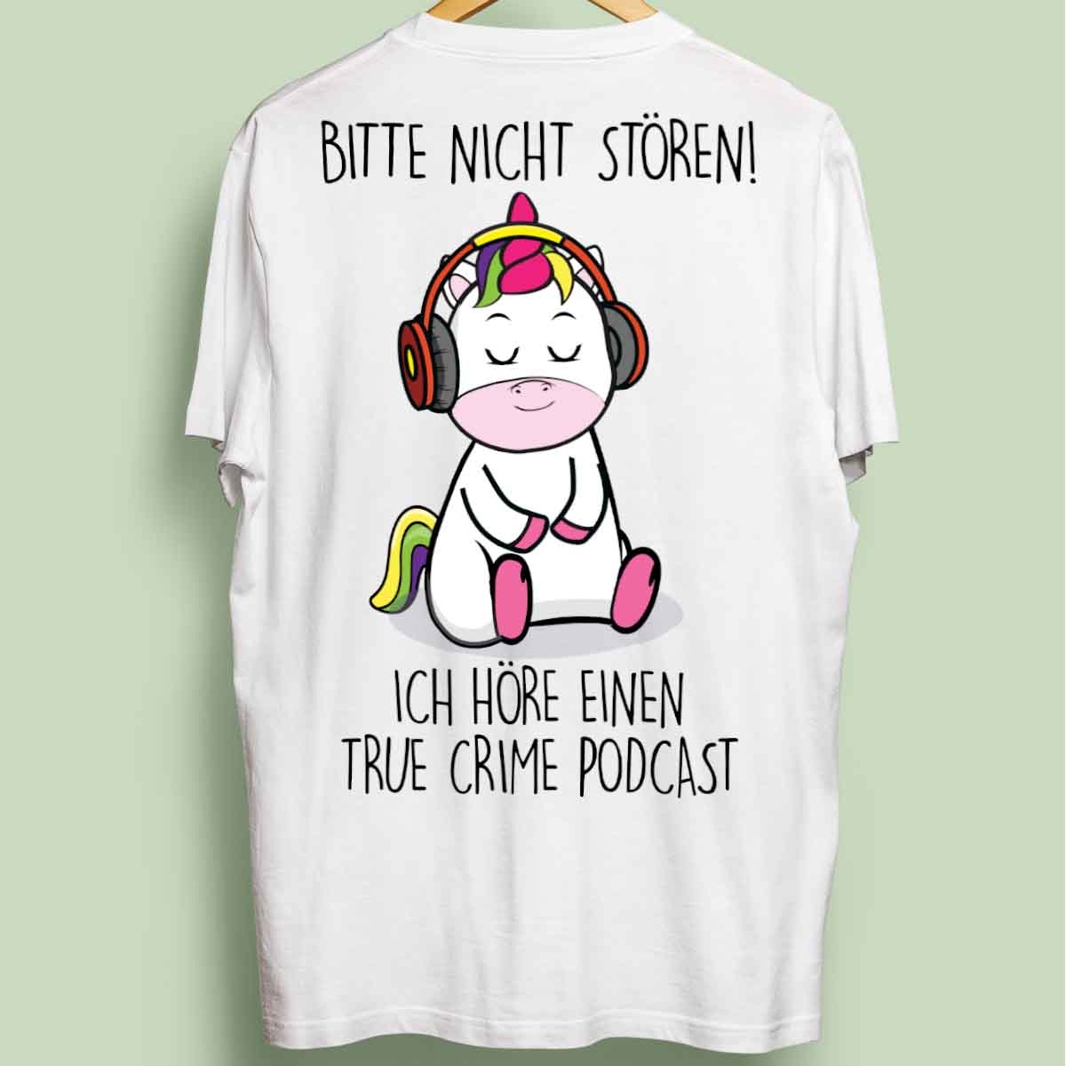 Podcast Cute Einhorn - Oversize Shirt Unisex Rückendruck