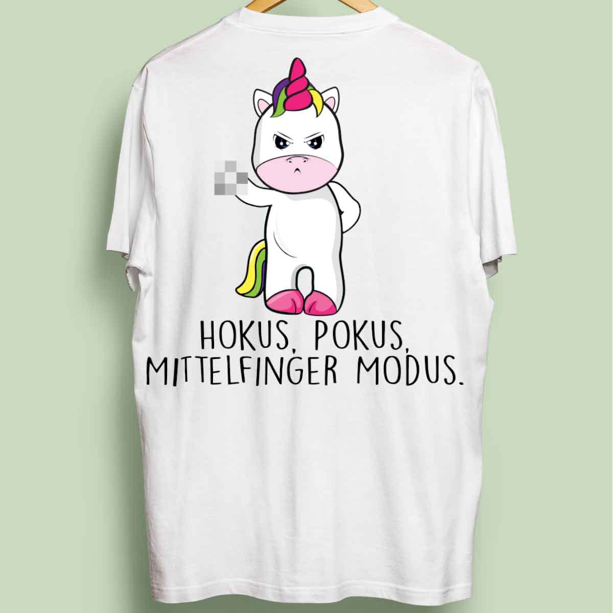 Hokus Pokus Cute Einhorn - Oversize Shirt Unisex Rückendruck