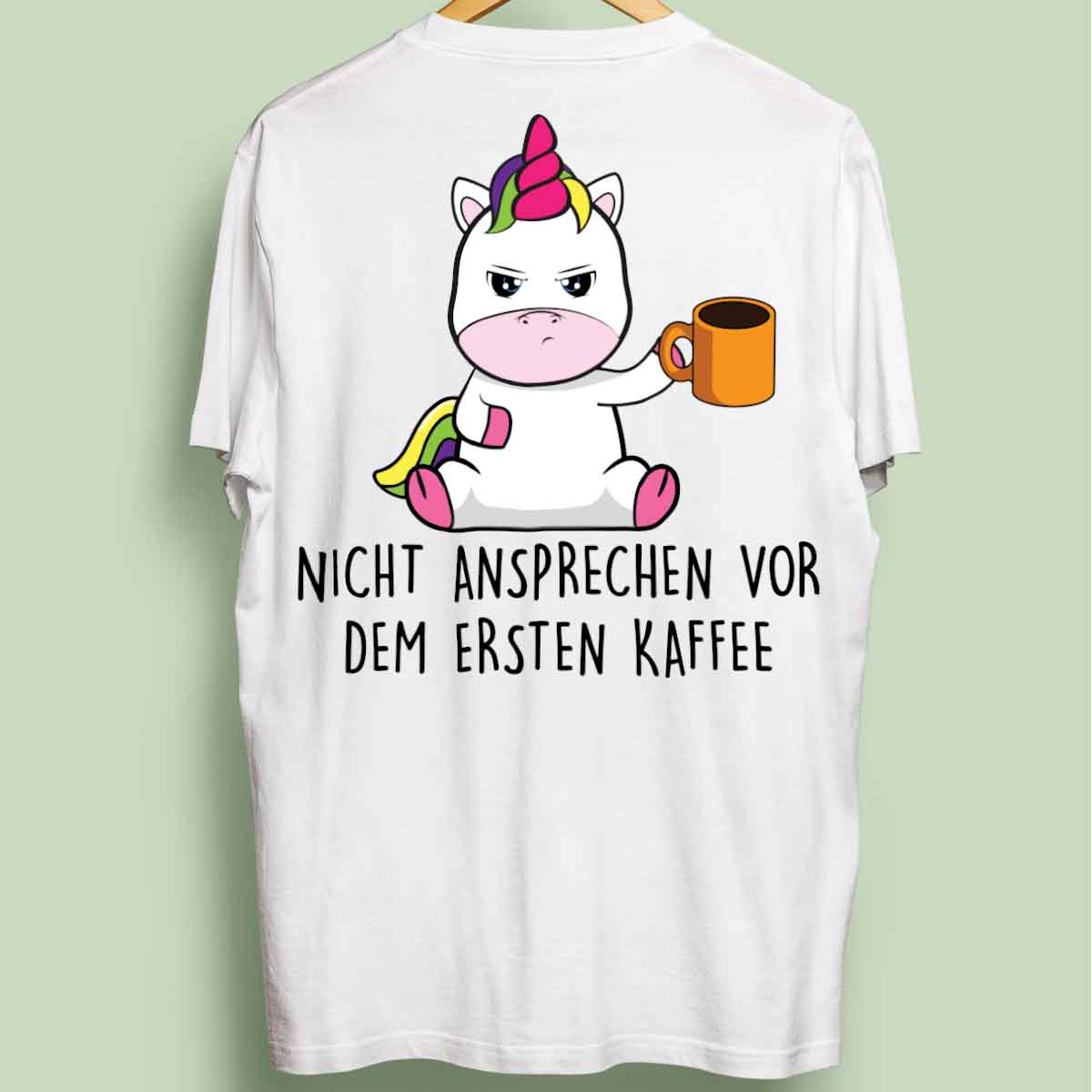Ansprechen Cute Einhorn - Oversize Shirt Unisex Rückendruck