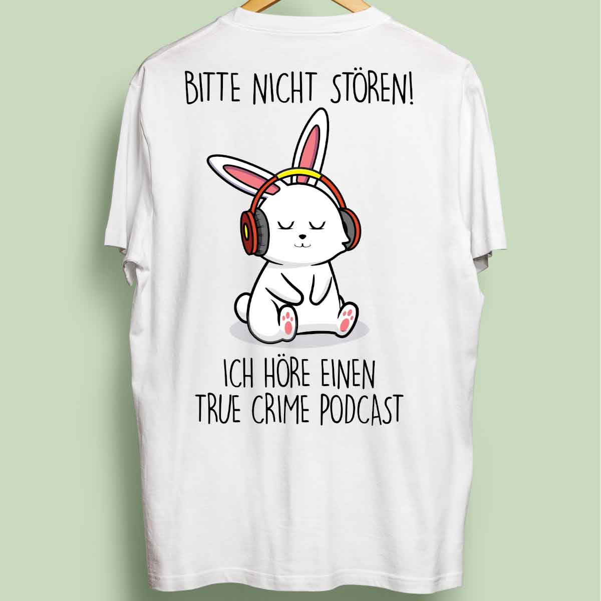 Podcast Bunny - Oversize Shirt Unisex Rückendruck