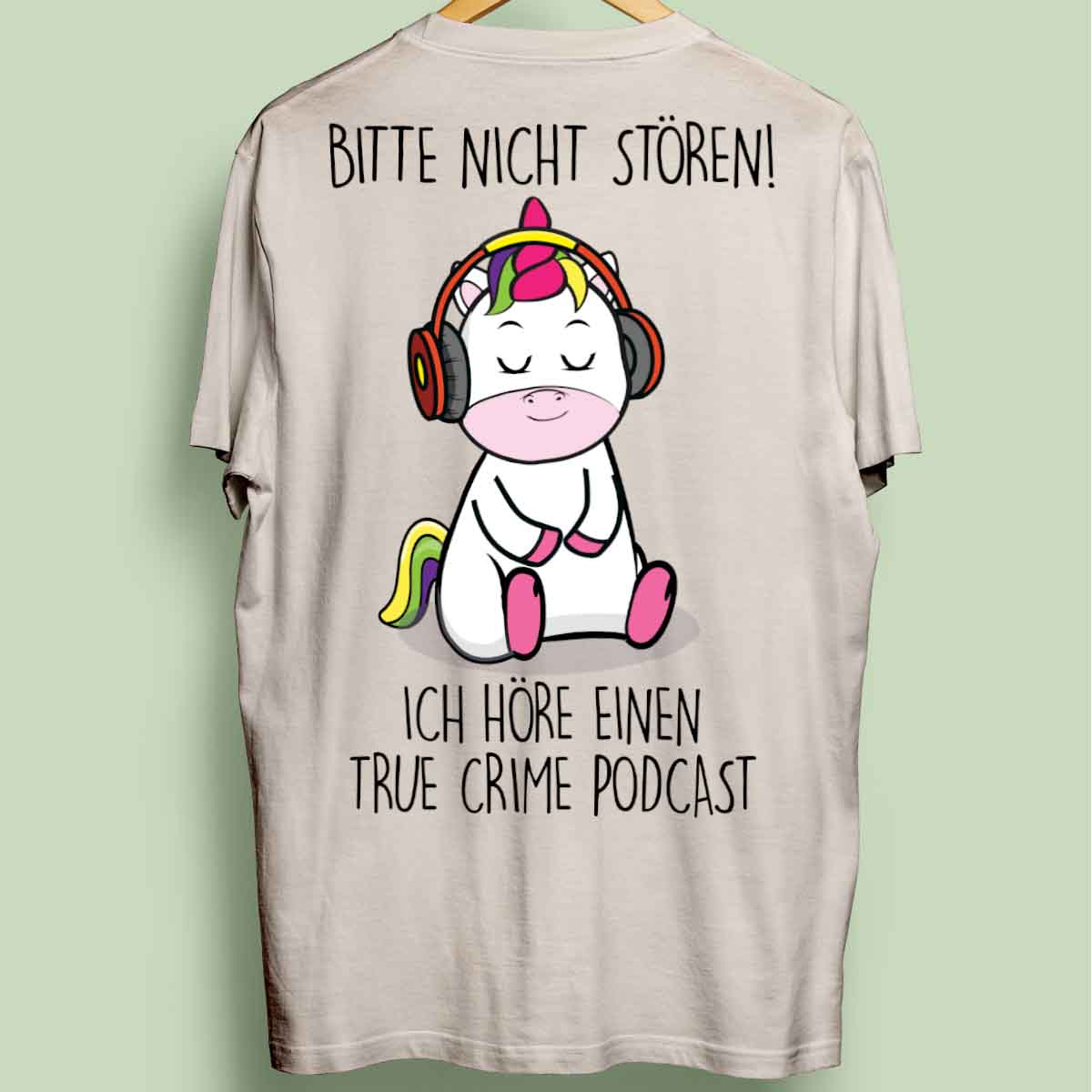 Podcast Cute Einhorn - Oversize Shirt Unisex Rückendruck