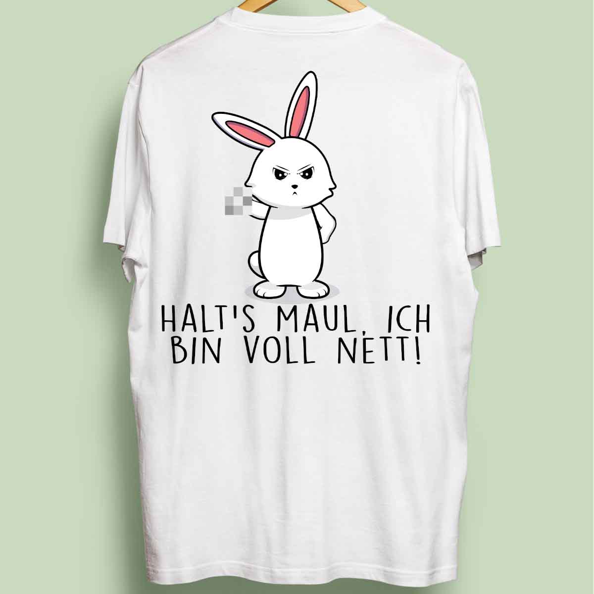 Voll Nett Bunny - Oversize Shirt Unisex Rückendruck