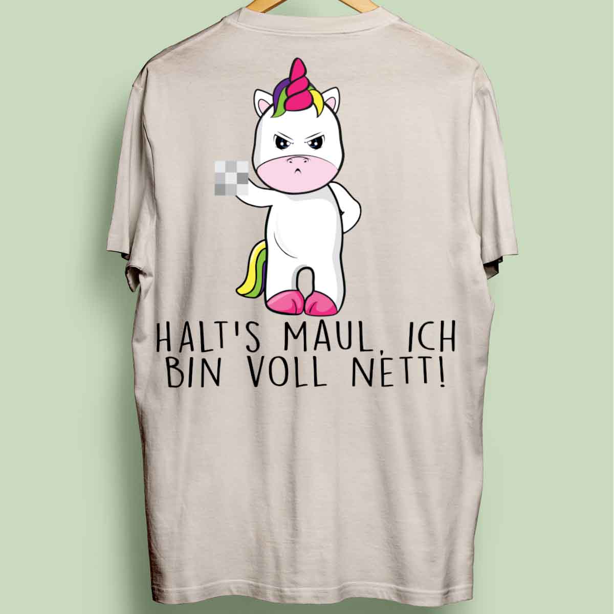 Voll Nett Cute Einhorn - Oversize Shirt Unisex Rückendruck