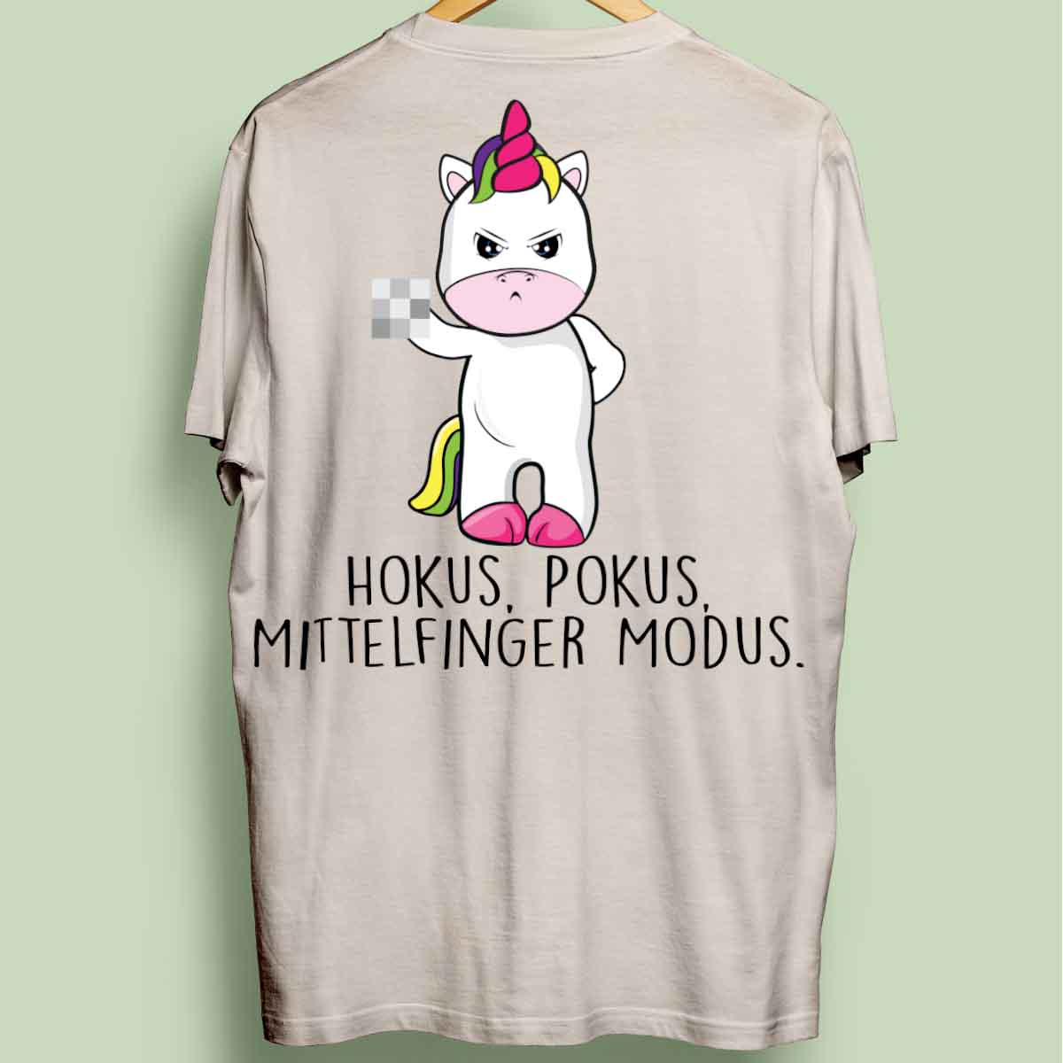 Hokus Pokus Cute Einhorn - Oversize Shirt Unisex Rückendruck