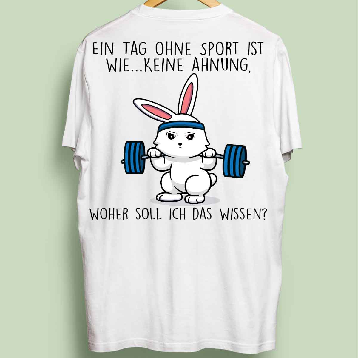 Ohne Sport Bunny - Oversize Shirt Unisex Rückendruck