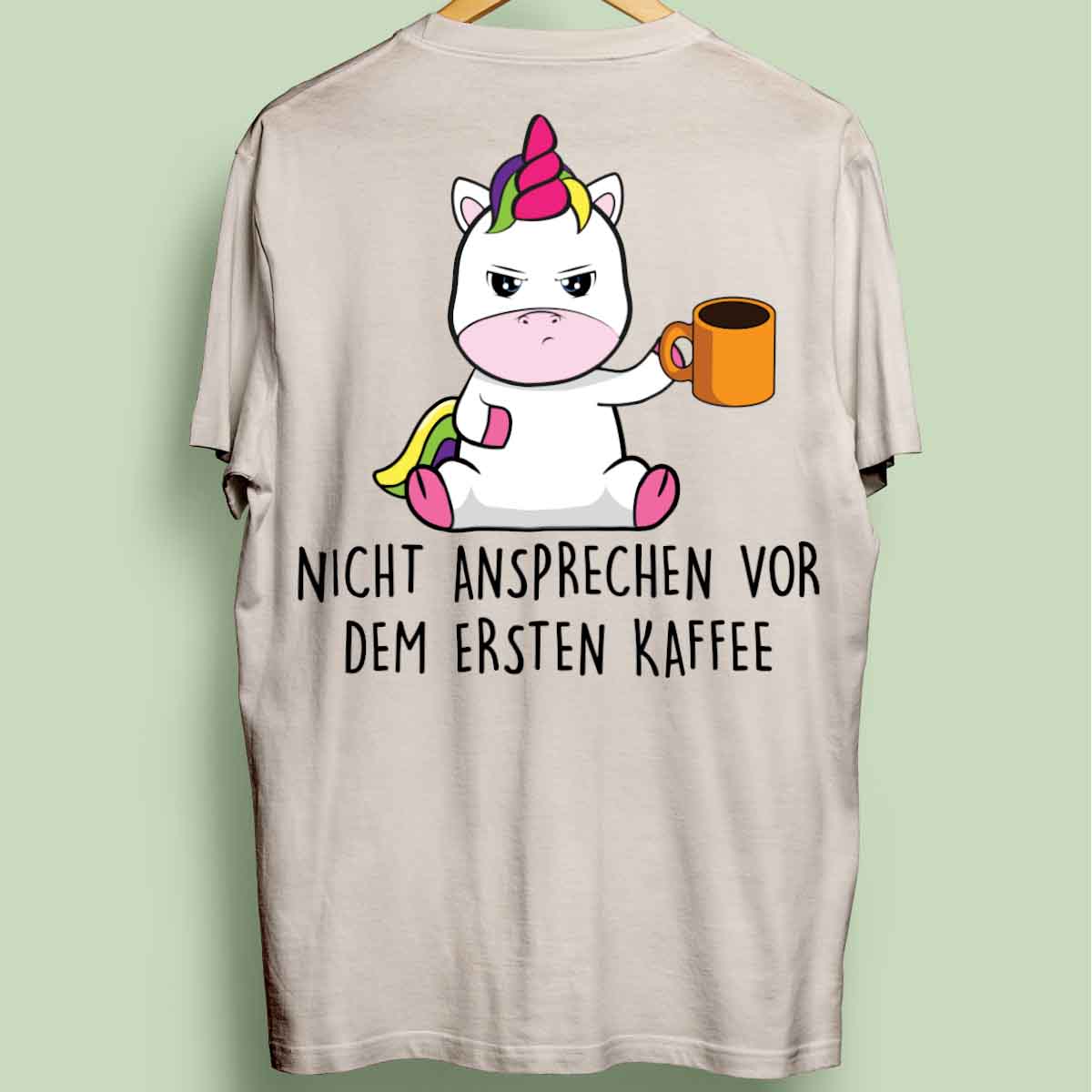 Ansprechen Cute Einhorn - Oversize Shirt Unisex Rückendruck