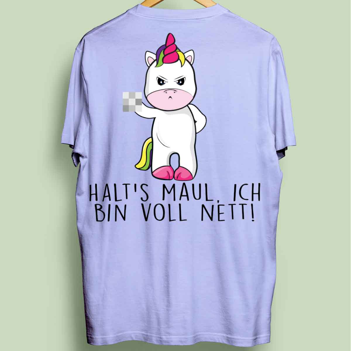 Voll Nett Cute Einhorn - Oversize Shirt Unisex Rückendruck