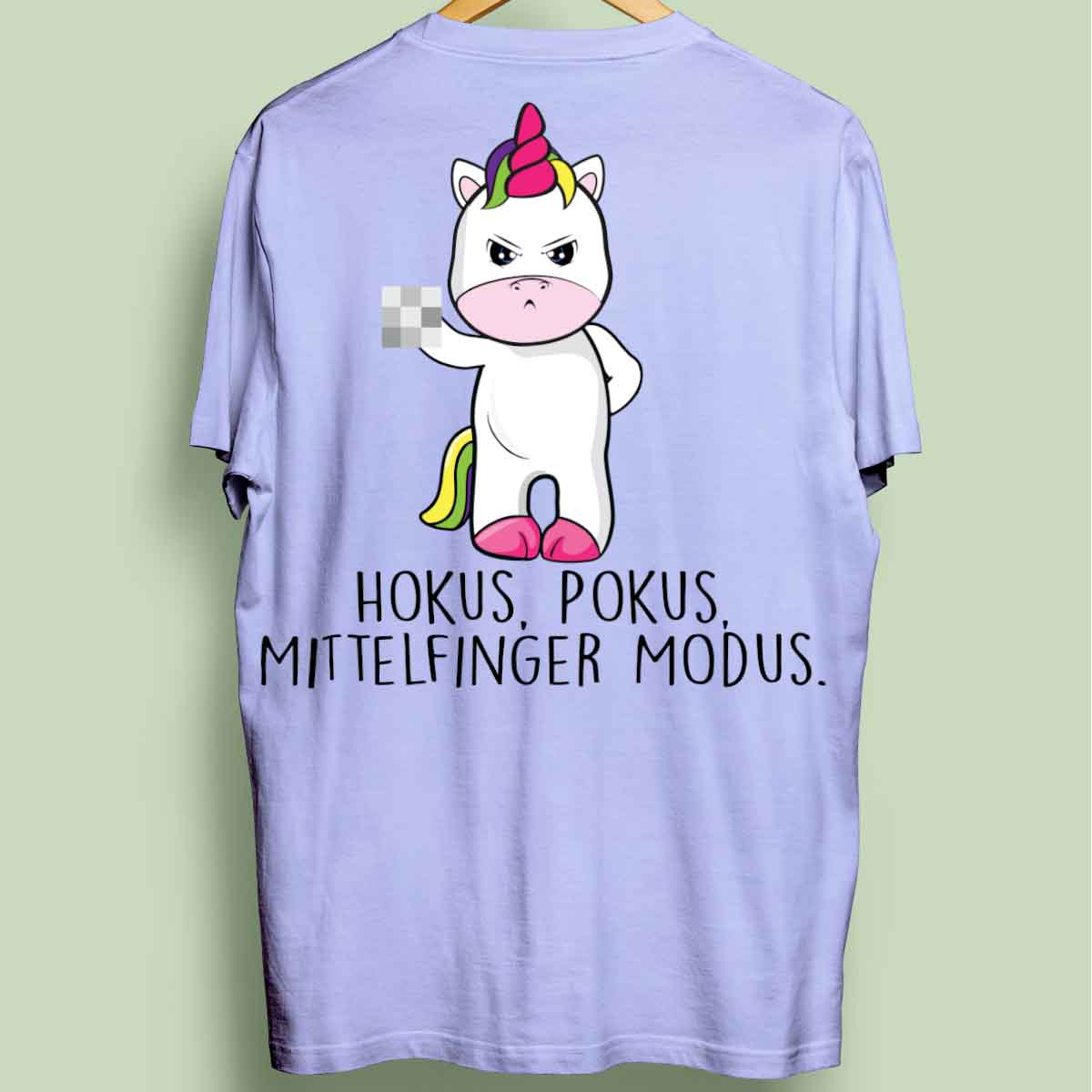 Hokus Pokus Cute Einhorn - Oversize Shirt Unisex Rückendruck