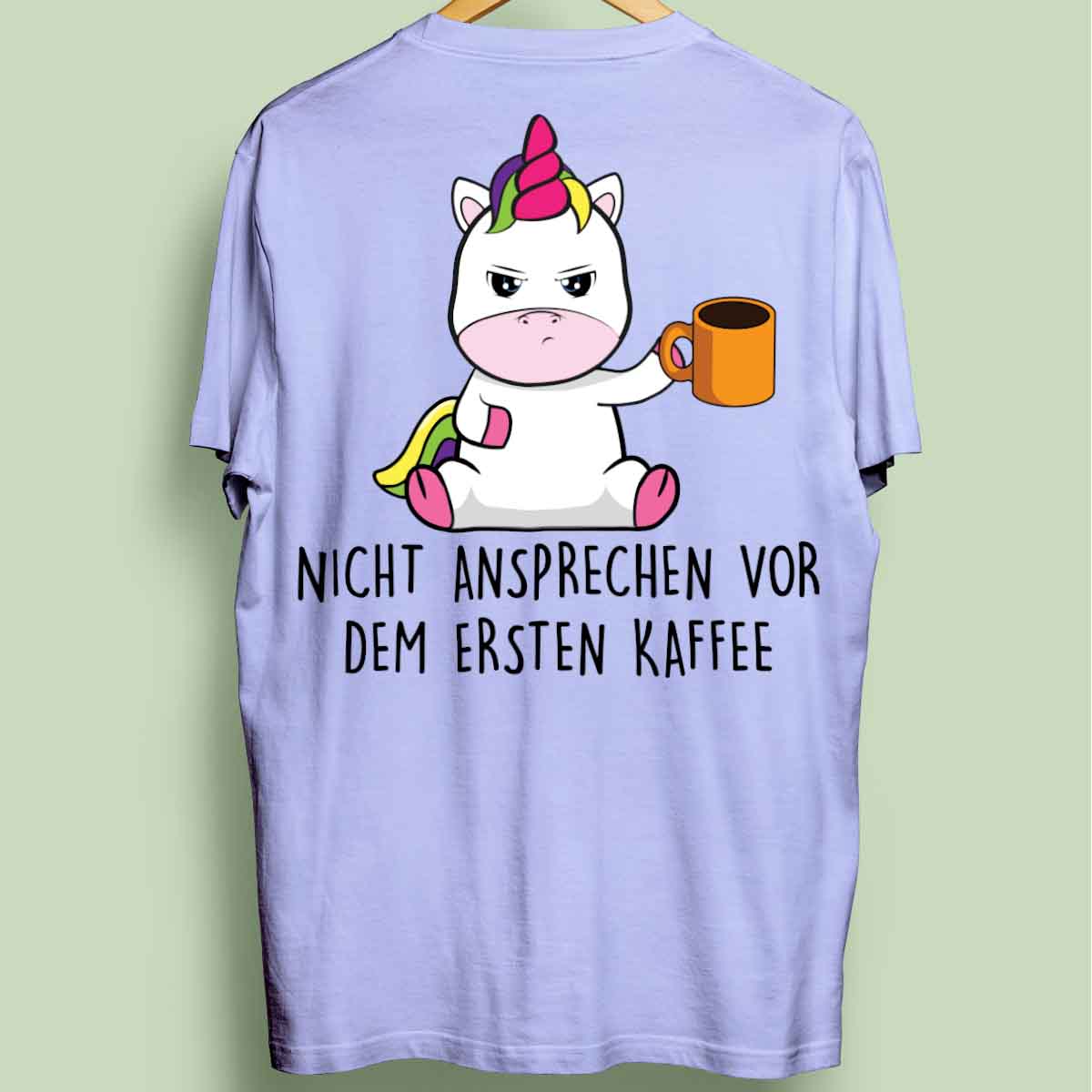 Ansprechen Cute Einhorn - Oversize Shirt Unisex Rückendruck