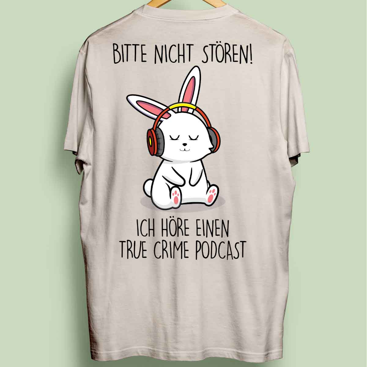 Podcast Bunny - Oversize Shirt Unisex Rückendruck