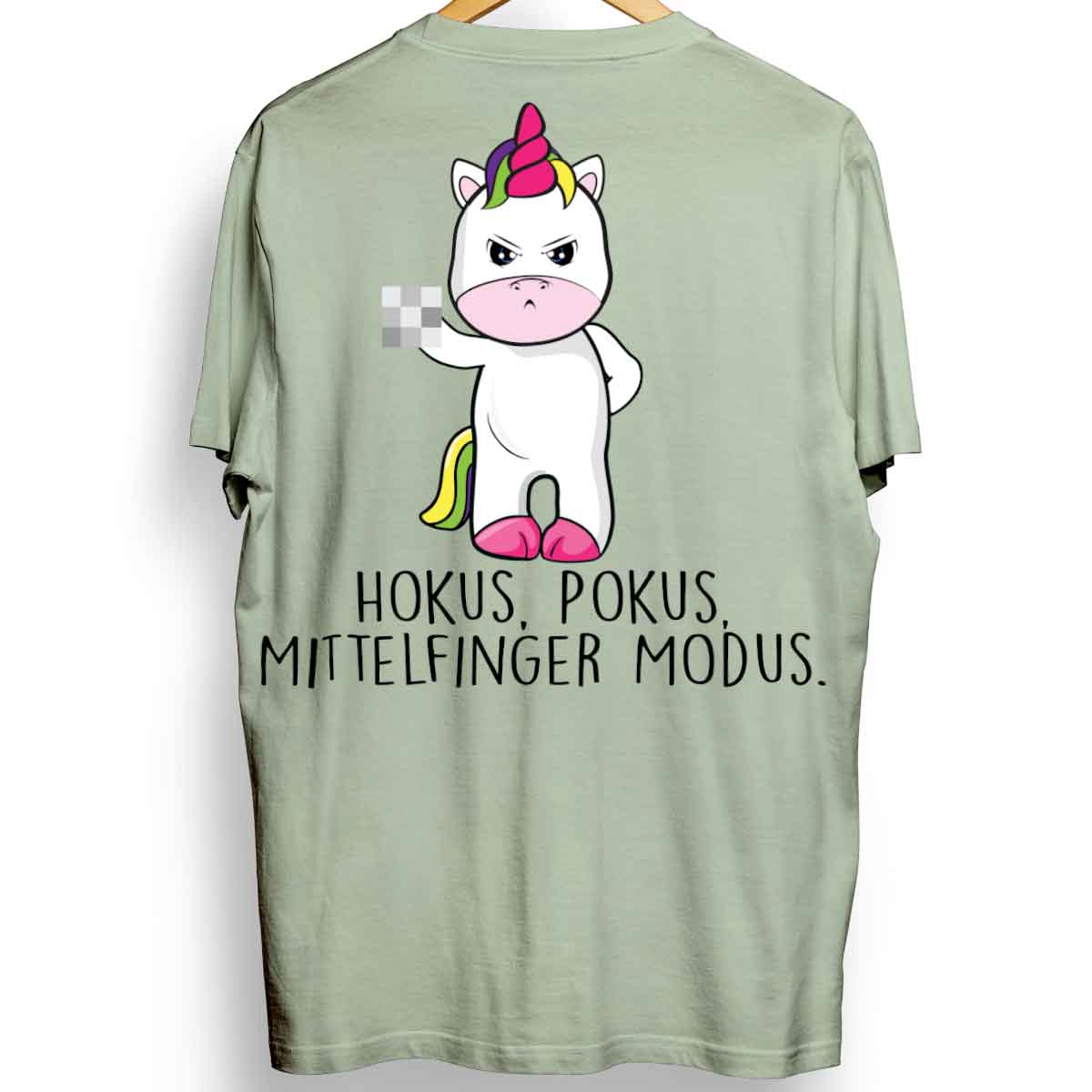 Hokus Pokus Cute Einhorn - Oversize Shirt Unisex Rückendruck