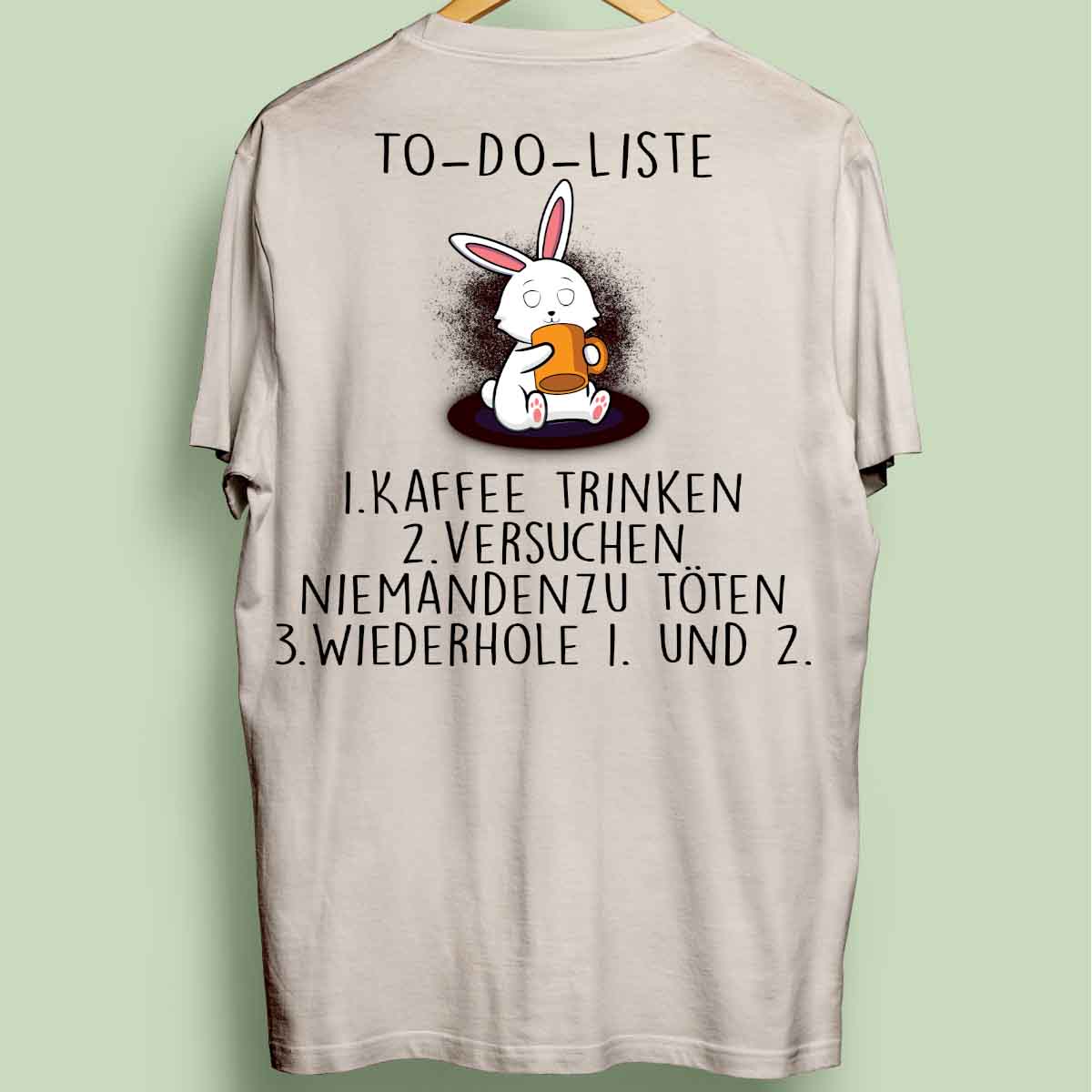 To-Do Bunny - Oversize Shirt Unisex Rückendruck